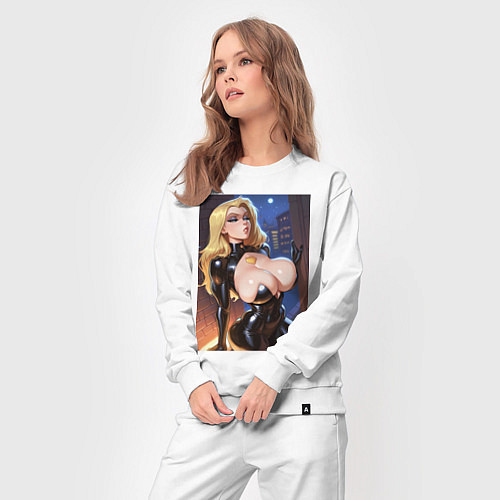 Женский костюм Черная Канарейка на улице / Белый – фото 3