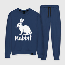 Костюм хлопковый женский Белый кролик, цвет: тёмно-синий