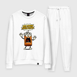 Костюм хлопковый женский Мне срочно нужен отпуск, цвет: белый