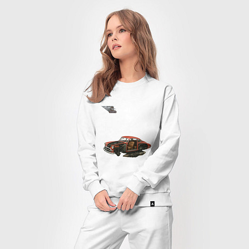 Женский костюм Летающая машина, ретрофутуризм / Белый – фото 3