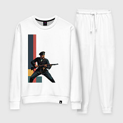 Костюм хлопковый женский Поп-арт, белогвардеец, цвет: белый