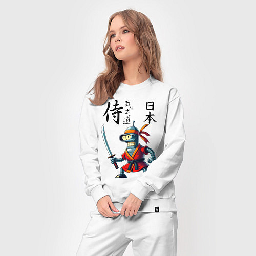 Женский костюм Bender bending robot with katana - samurai / Белый – фото 3