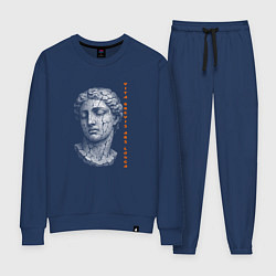 Костюм хлопковый женский Классическая скульптура, цвет: тёмно-синий