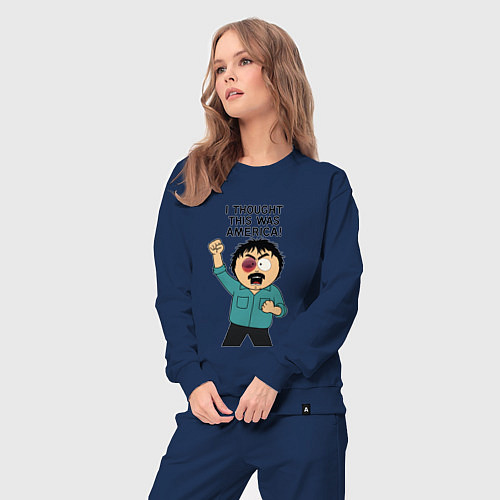 Женский костюм Рэнди Марш избитый / Тёмно-синий – фото 3