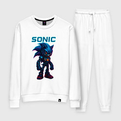Костюм хлопковый женский Sonic cyberpunk, цвет: белый