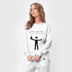 Костюм хлопковый женский Моряки и электрики, цвет: белый — фото 2