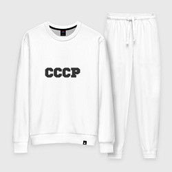 Костюм хлопковый женский Родом из СССР минимализм, цвет: белый