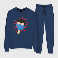 Костюм хлопковый женский Sub-zero ice cream, цвет: тёмно-синий