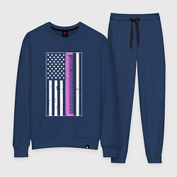 Костюм хлопковый женский США парикмахер, цвет: тёмно-синий