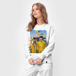 Костюм хлопковый женский Joker and Harley - Breaking bad, цвет: белый — фото 2