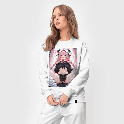 Женский костюм Милая улыбающаяся коровка / Белый – фото 3