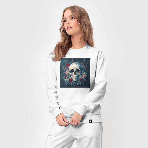 Женский костюм Зимний череп / Белый – фото 3