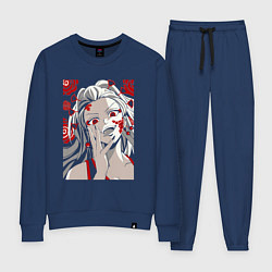 Костюм хлопковый женский Клинок, рассекающий демонов Даки, цвет: тёмно-синий