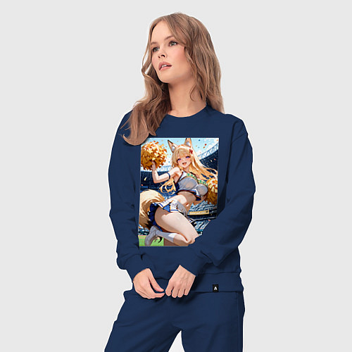 Женский костюм Зажигательная болельщица / Тёмно-синий – фото 3