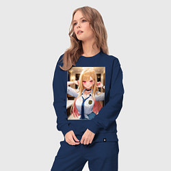 Костюм хлопковый женский Марин Китагава в школьной форме, цвет: тёмно-синий — фото 2