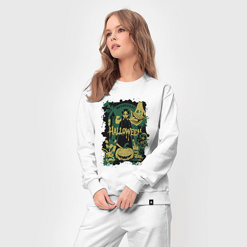 Женский костюм Уэнсдэй на хэллоуин / Белый – фото 3