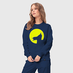 Костюм хлопковый женский Batman circle, цвет: тёмно-синий — фото 2