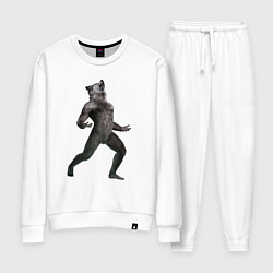 Костюм хлопковый женский Ночной оборотень, цвет: белый