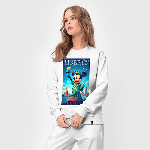 Женский костюм Статуя свободы - Мики Маус / Белый – фото 3