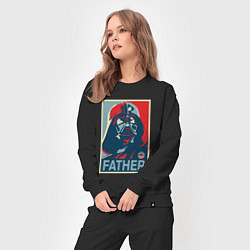 Костюм хлопковый женский Father Vader, цвет: черный — фото 2