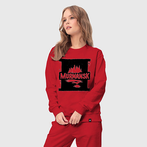 Женский костюм Мурманск в стрит-арт стиле / Красный – фото 3