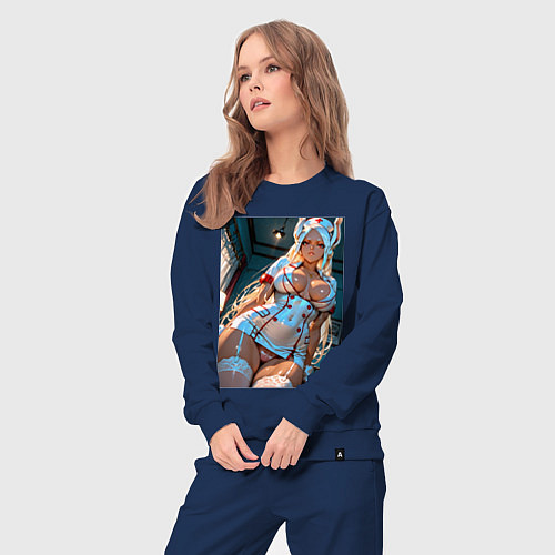 Женский костюм Мирко в откровенном наряде медсестры / Тёмно-синий – фото 3