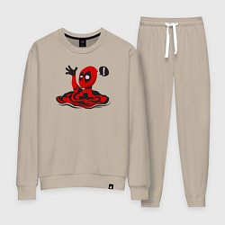 Костюм хлопковый женский Привет Дэдпул, цвет: миндальный