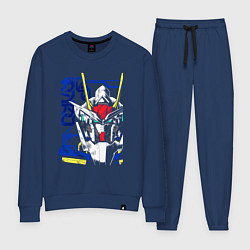 Костюм хлопковый женский Гандаму робот, цвет: тёмно-синий