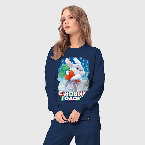 Женский костюм С Новым годом / Тёмно-синий – фото 3