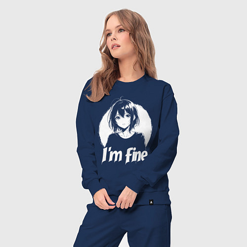 Женский костюм Я в порядке анимешница / Тёмно-синий – фото 3