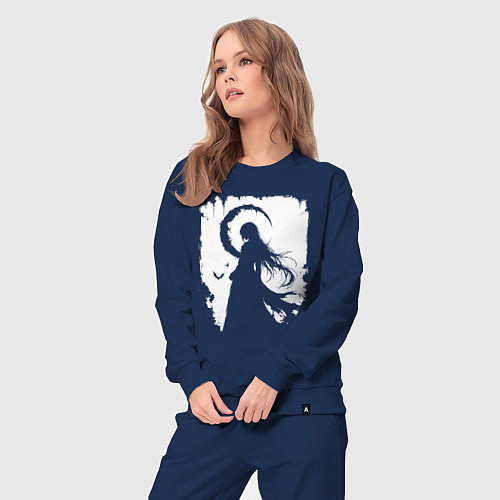 Женский костюм Девушка гот аниме / Тёмно-синий – фото 3