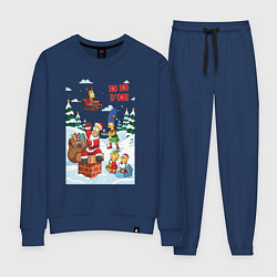 Костюм хлопковый женский Симпсоны - новый год, цвет: тёмно-синий