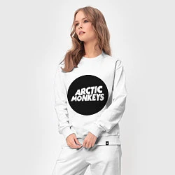 Костюм хлопковый женский Arctic Monkeys Round, цвет: белый — фото 2