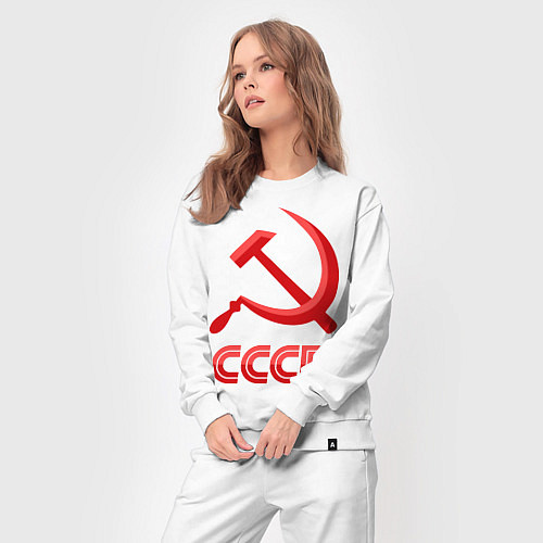 Женский костюм СССР Логотип / Белый – фото 3