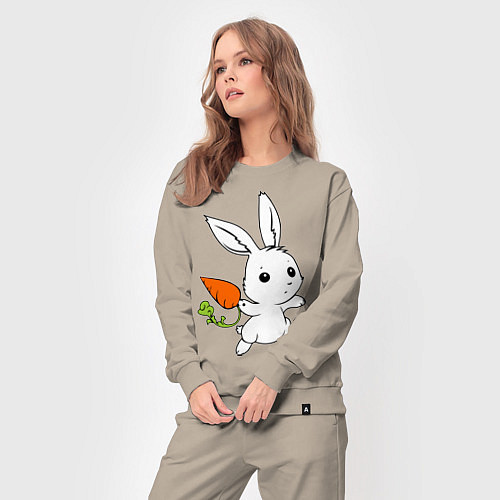 Женский костюм Зайка с морковкой / Миндальный – фото 3