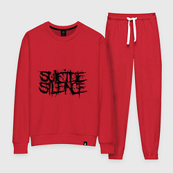 Костюм хлопковый женский Suicide Silence, цвет: красный