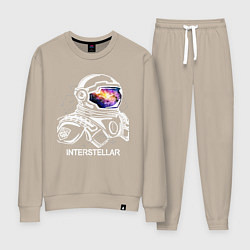 Костюм хлопковый женский Interstellar Spaceman, цвет: миндальный