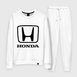 Костюм хлопковый женский Honda logo, цвет: белый