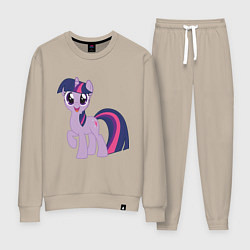 Костюм хлопковый женский Пони Сумеречная Искорка, цвет: миндальный