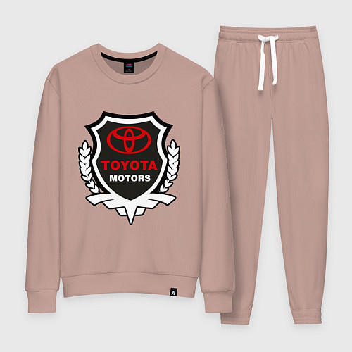 Женский костюм Тойота моторс герб / Пыльно-розовый – фото 1