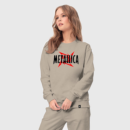 Женский костюм Metallica logo / Миндальный – фото 3