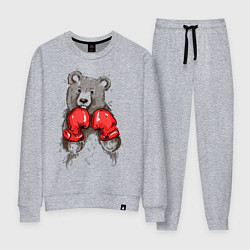 Костюм хлопковый женский Bear Boxing, цвет: меланж