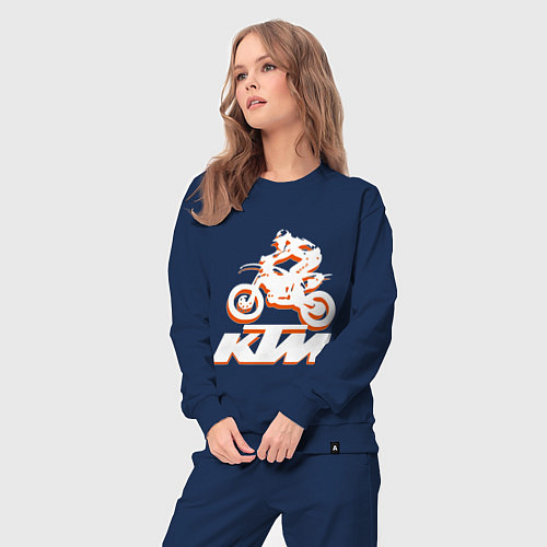 Женский костюм KTM белый / Тёмно-синий – фото 3