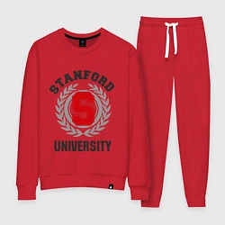 Костюм хлопковый женский Stanford University, цвет: красный