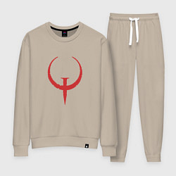 Костюм хлопковый женский Quake, цвет: миндальный