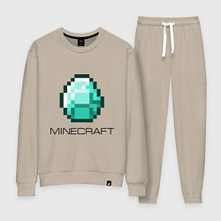 Костюм хлопковый женский Minecraft Diamond, цвет: миндальный