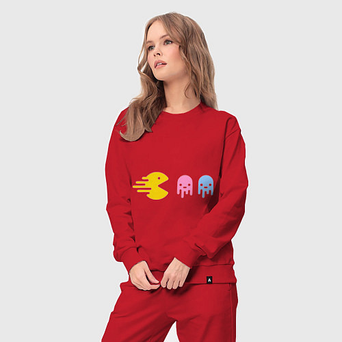 Женский костюм Pac-Man: Fast Eat / Красный – фото 3
