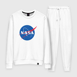 Костюм хлопковый женский NASA: Logo, цвет: белый