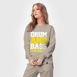 Костюм хлопковый женский DRUM AND BASS MASSIVE, цвет: миндальный — фото 2
