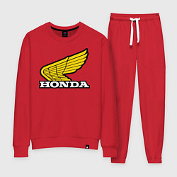 Костюм хлопковый женский Honda, цвет: красный